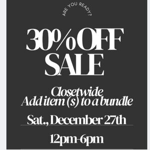 30% Off Sale